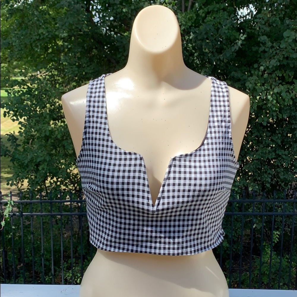 Blue Blush Crop Top NWOT